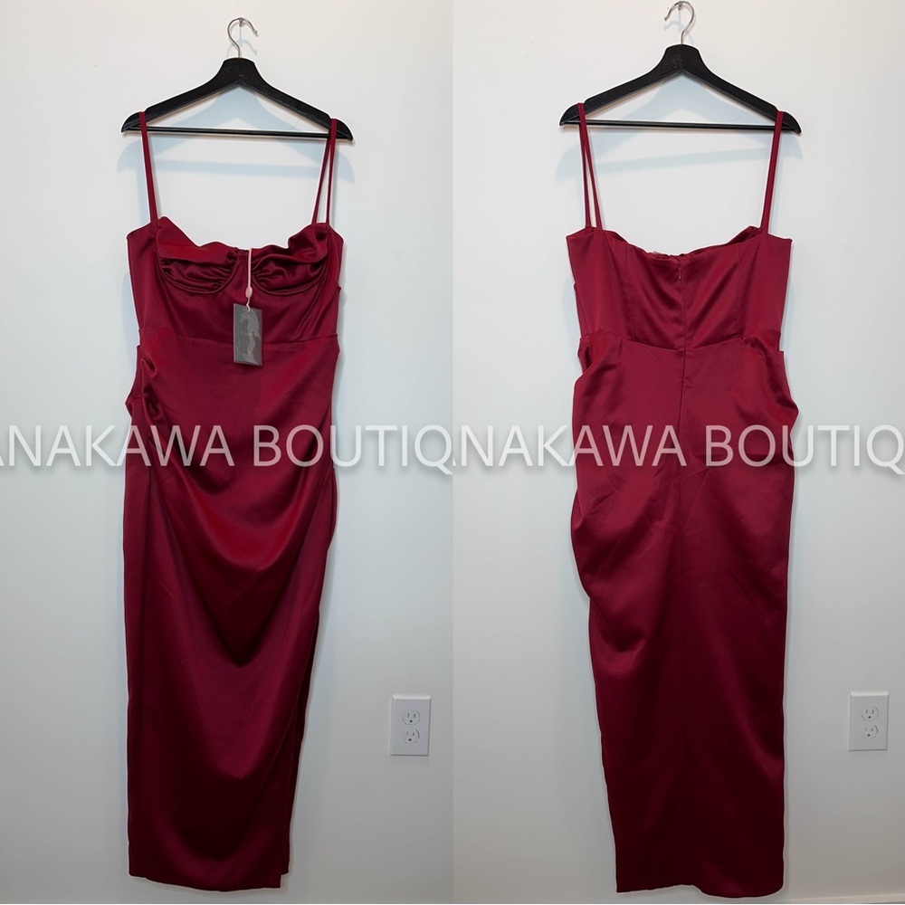 House of cb Flora Wine Maxi dress - Picture 5 of 6